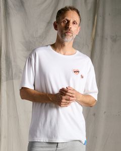 ☆先行予約☆Maison Honoré Paris× wjk  / 2ハートパッチクールタッチ半袖Tシャツ / 2-heart patch cool touch S/S / white×pink 【712 hw02k】