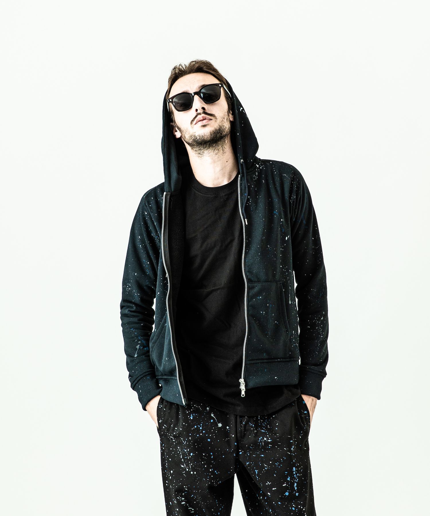 スプラッシュジップパーカー / Splash Freedom Sleeve Zip-up Parka / BLACK SPLASH