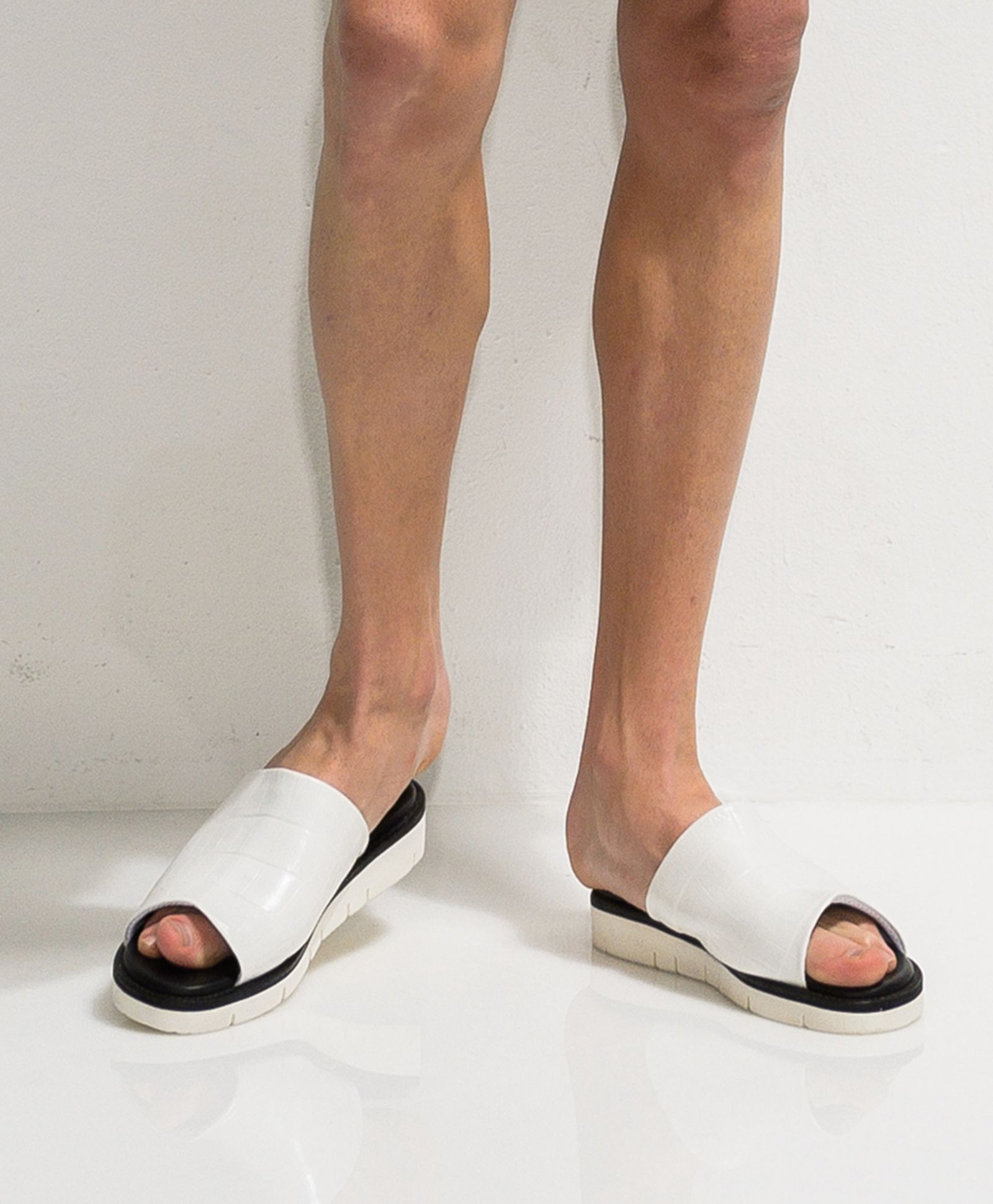 RESOUND CLOTHING - crocodile sandal / WHITE [RC20-S-002 