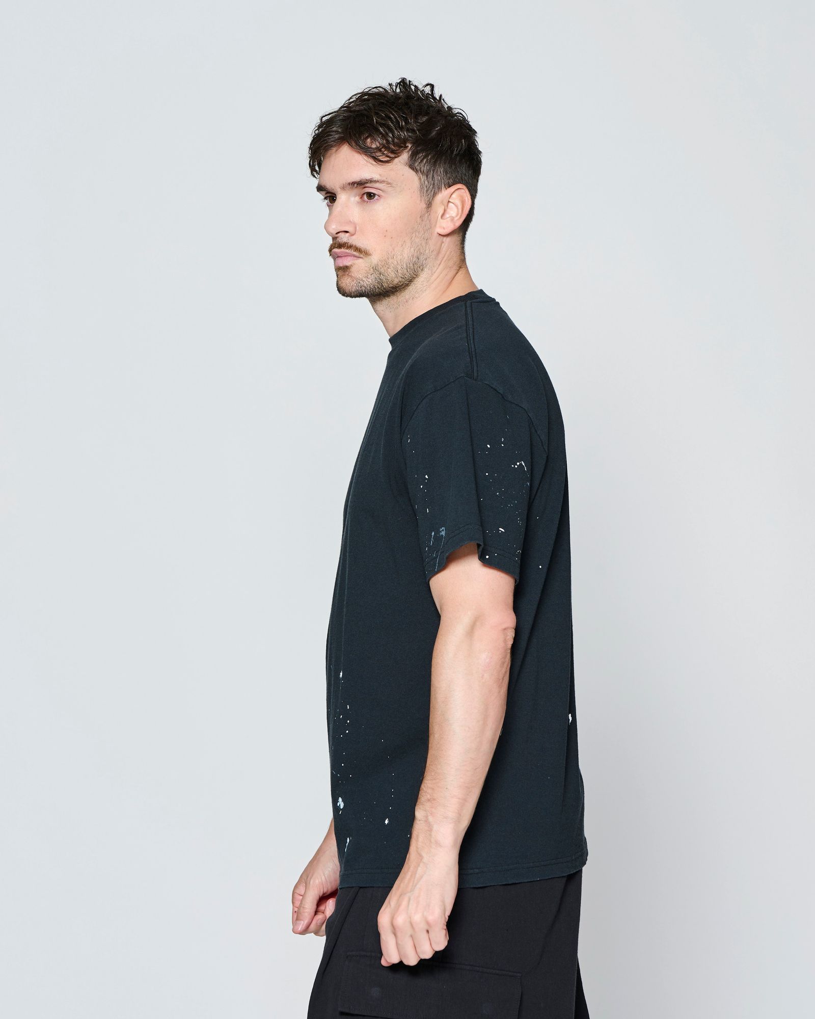 ☆先行予約☆ ヴィンテージ スプラッシュ Tシャツ  /  Vintage Wash Splash Tee / BLACK 【CT2702】