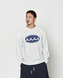 ☆先行予約☆muta MARINE × ACANTHUS  / エイジングサークルロゴクルーネックスウェット / Aging Circle Logo Crewneck / ASH GREY 【MA2611】