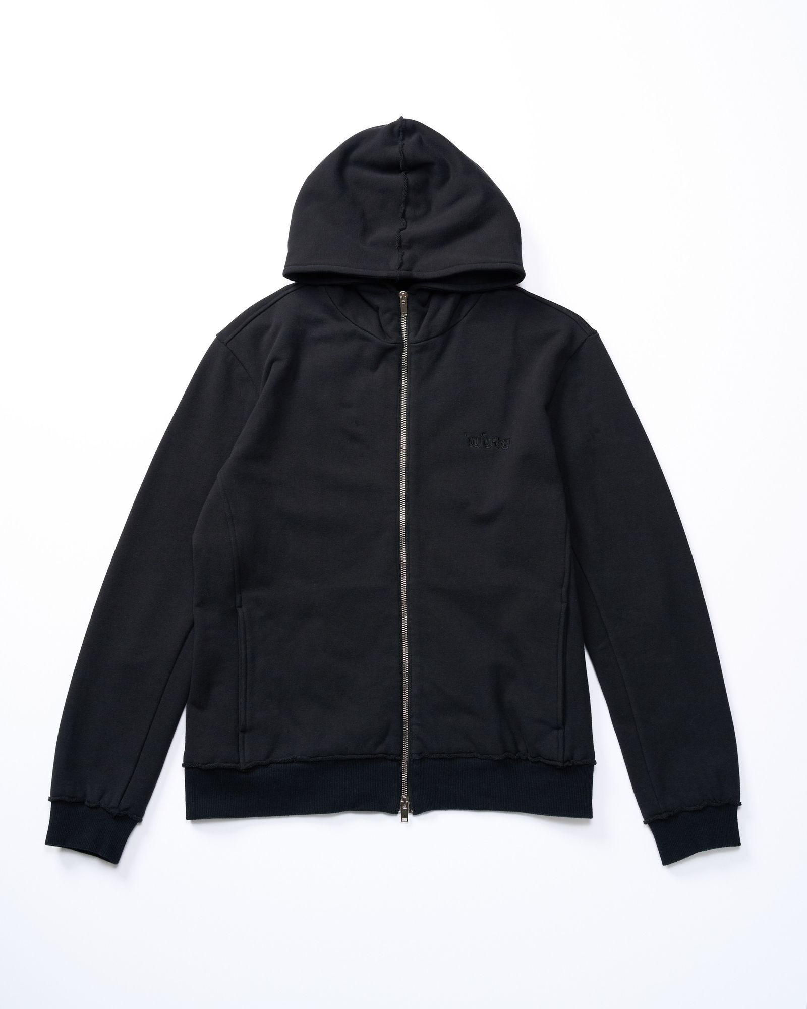 ☆先行予約☆ muta × wjk  / 高密度ストレッチ裏毛リブスウェットパンツ / super urake zip-up parka / BLACK [206 mw07j]