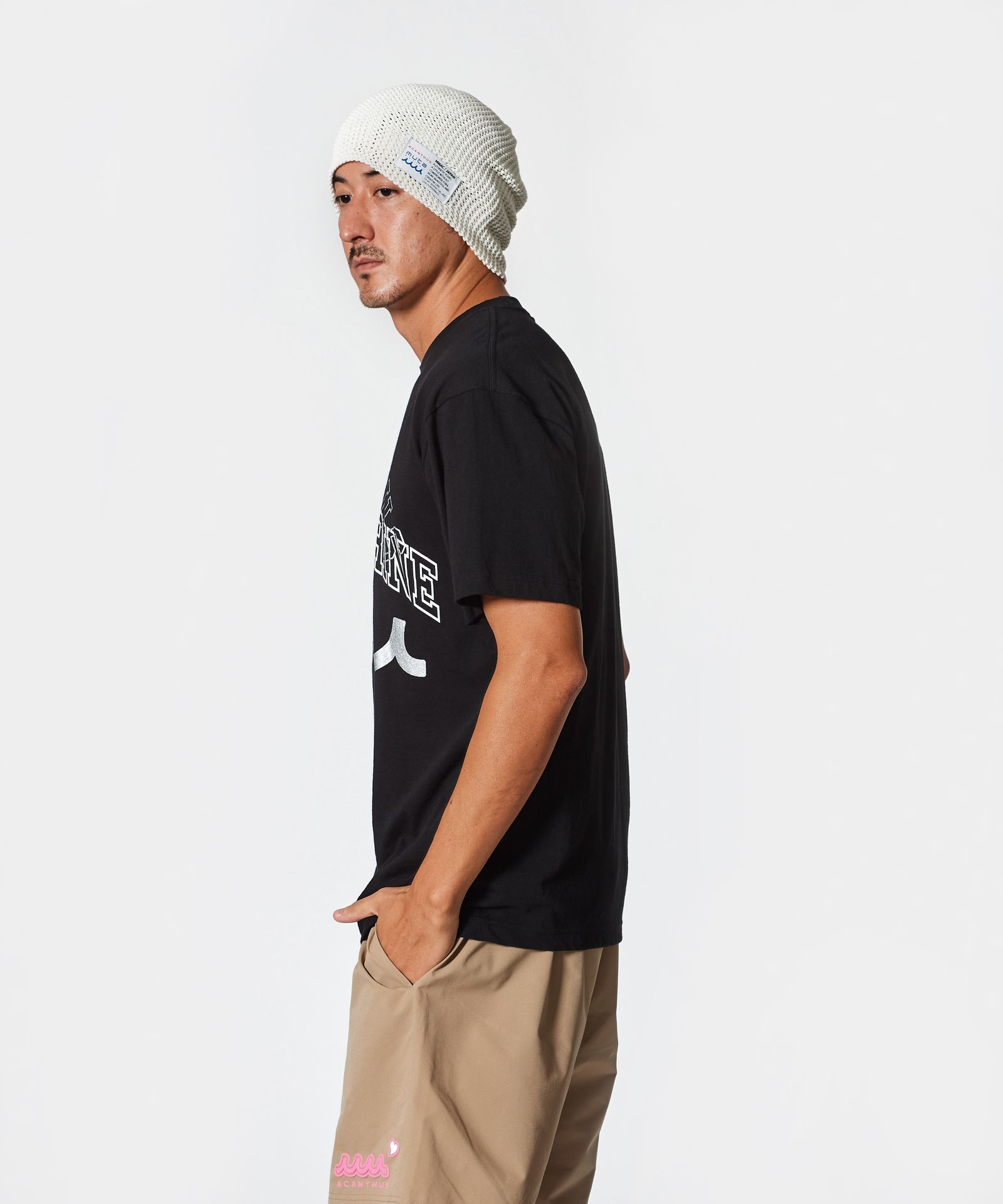 ACANTHUS × muta MARINE / muta Multi Logo Tee / マルチロゴTシャツ / BLACK 【MA2511】
