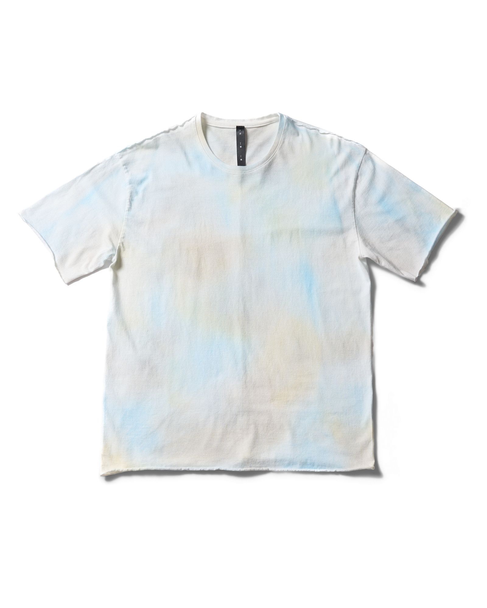 ☆先行予約☆ wjk  / マルチピグメントダイカットオフ半袖Tシャツ / multi pigment dye cut-off S/S / dirty l.blue 【7155 lj93k】
