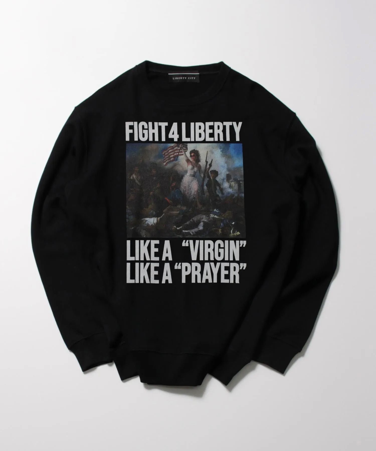 [Liberty Leading the People] ライト・スウェット・クルーネック / トレーナー / BLACK [263424MD]
