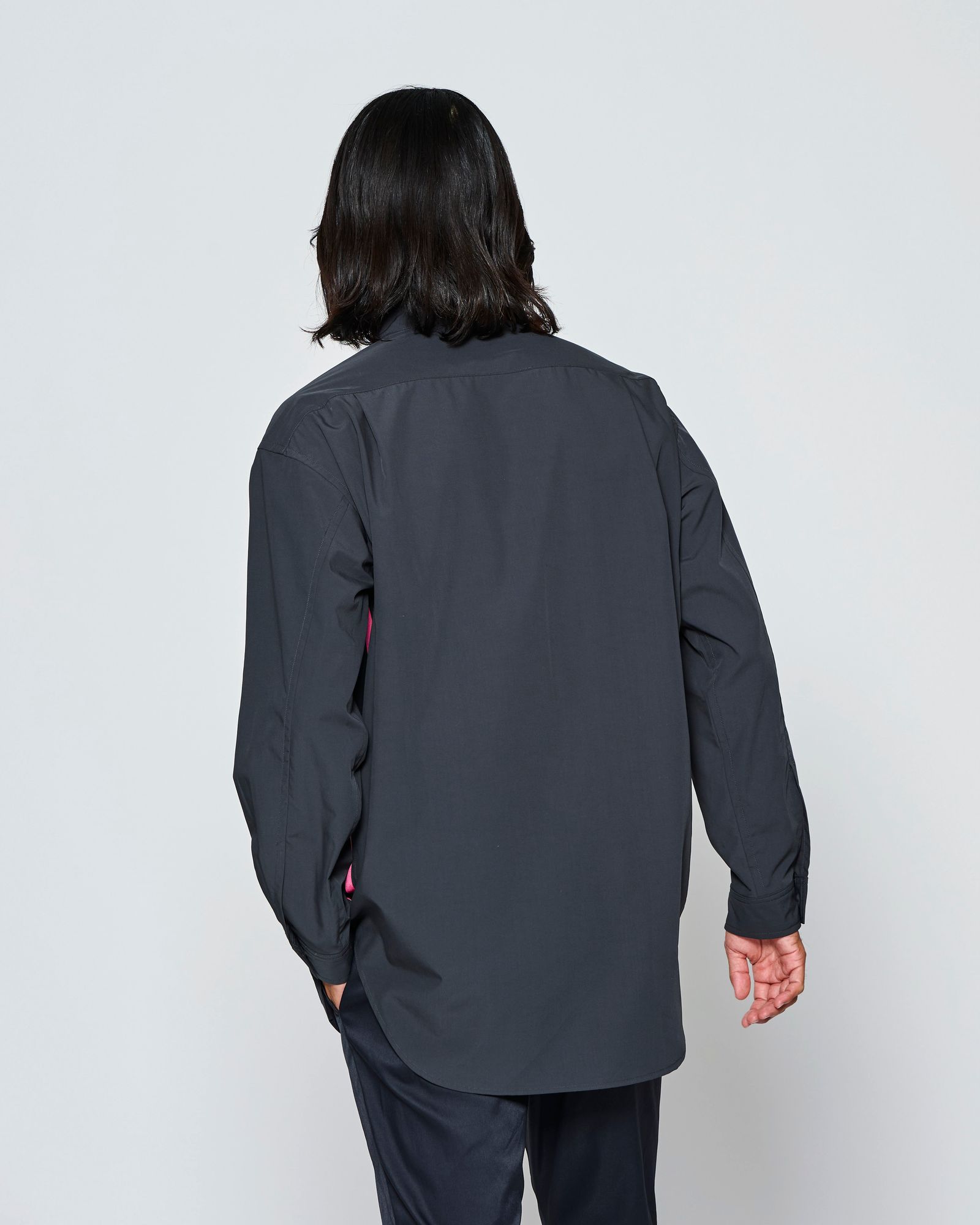 ☆先行予約☆muta MARINE × ACANTHUS  /バンドカラーシャツ /  Band Collar Shirt / BLACK【MA2723】
