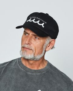 ☆先行予約販売2025年9月下旬～10月下旬頃入荷予定☆ ACANTHUS × muta MARINE / muta Embroidered Logo Cap / ロゴキャップ / BLACK 【MA2542】