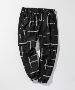 ☆先行予約☆1PIU1UGUALE3 RELAX × +phenix / ルーズカーゴパンツ / WINDSTOPPER プロダクト by GORE-TEX LABS /ウィンドストッパー / ゴアテックス / ブラック×ホワイト【USB-26132】