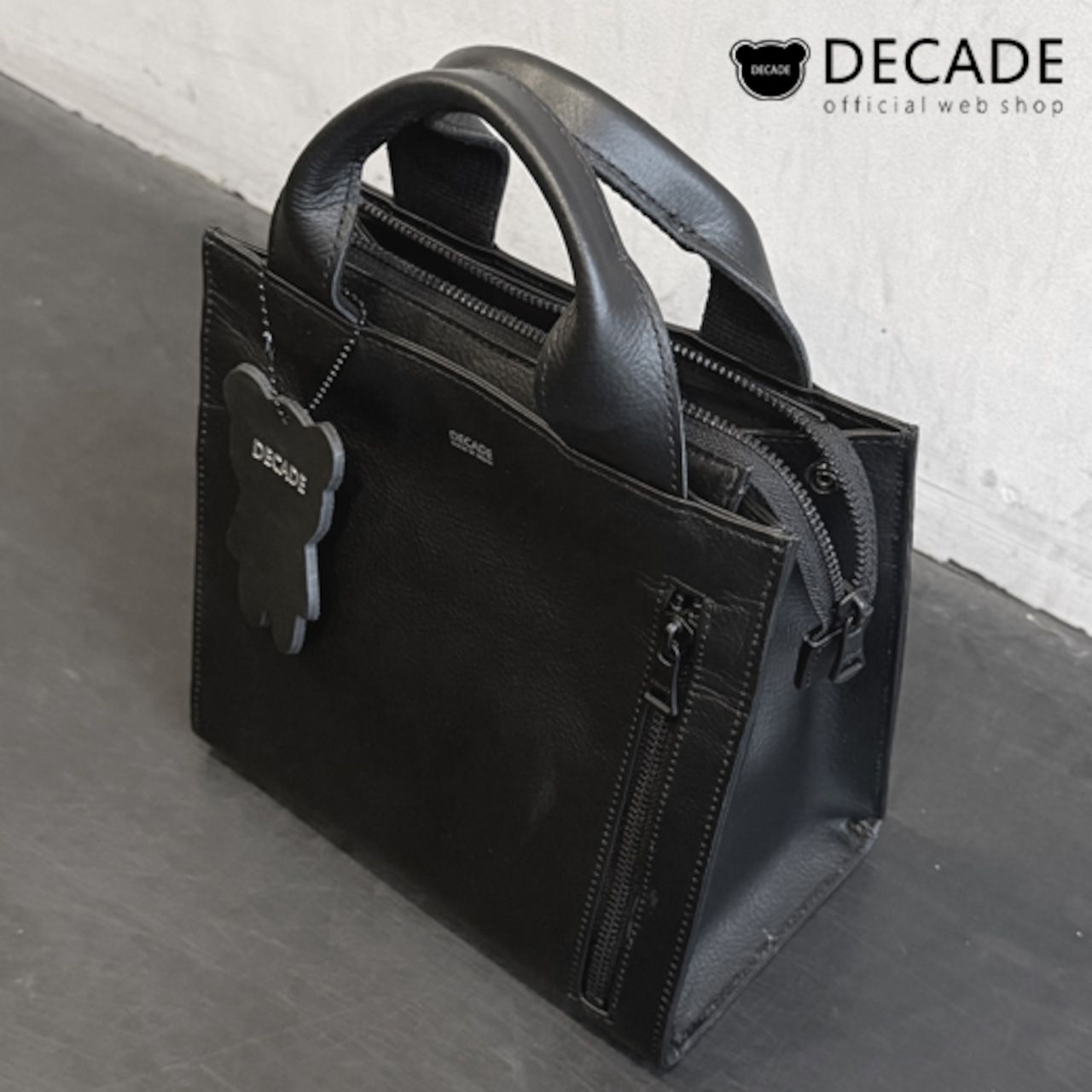 ミニバッグショルダー 防水レザータイプ  / Water Proof Leather Hand Mini Shoulder Bag / B-BK [0DCD-1540]