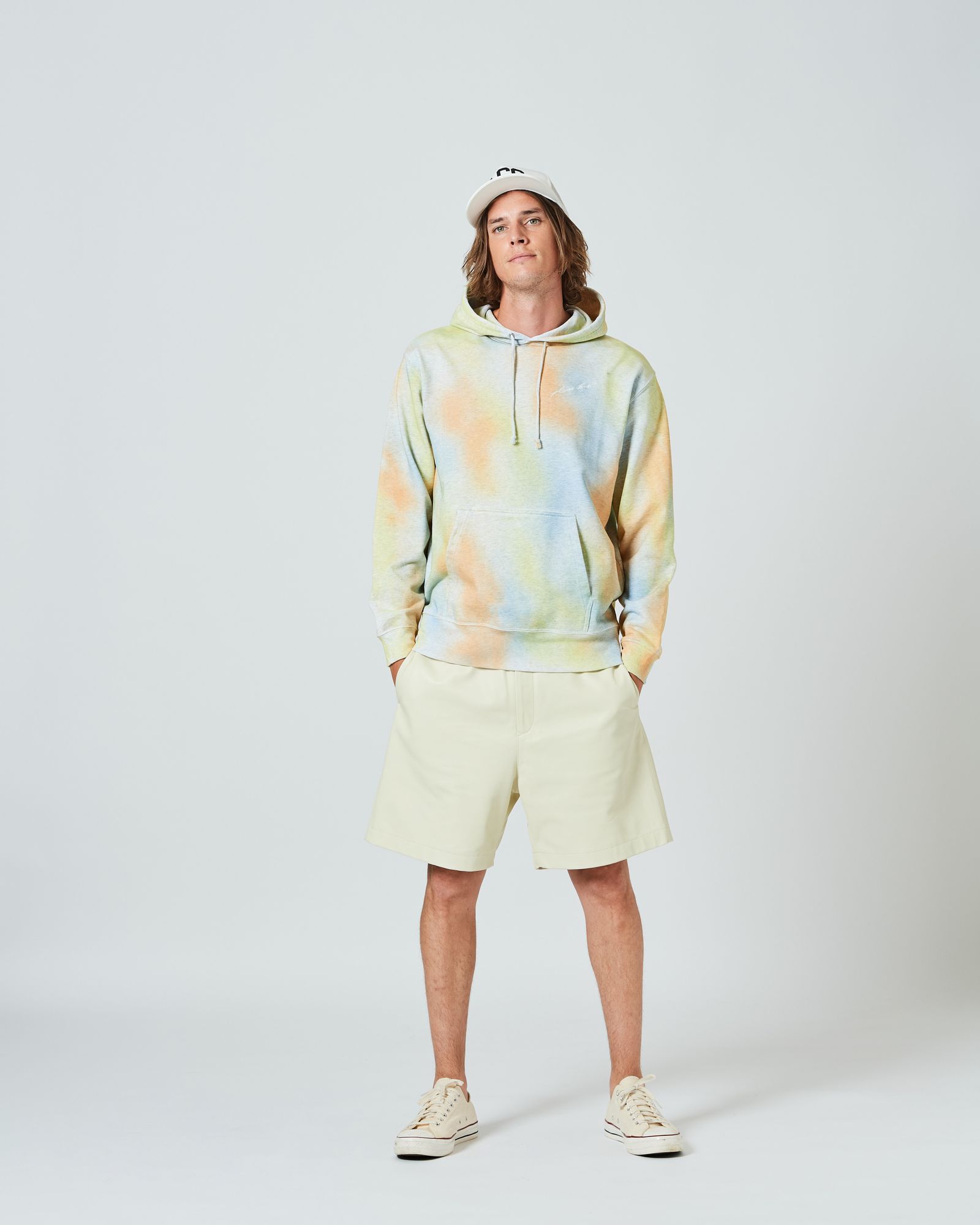 Random Dye Hooded Sweatshirt / MULTI / [HJ2403]