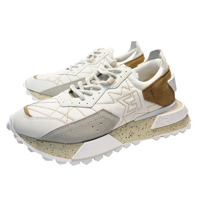 レザーテックスニーカー / NSJ600J /  WHITE/GREY