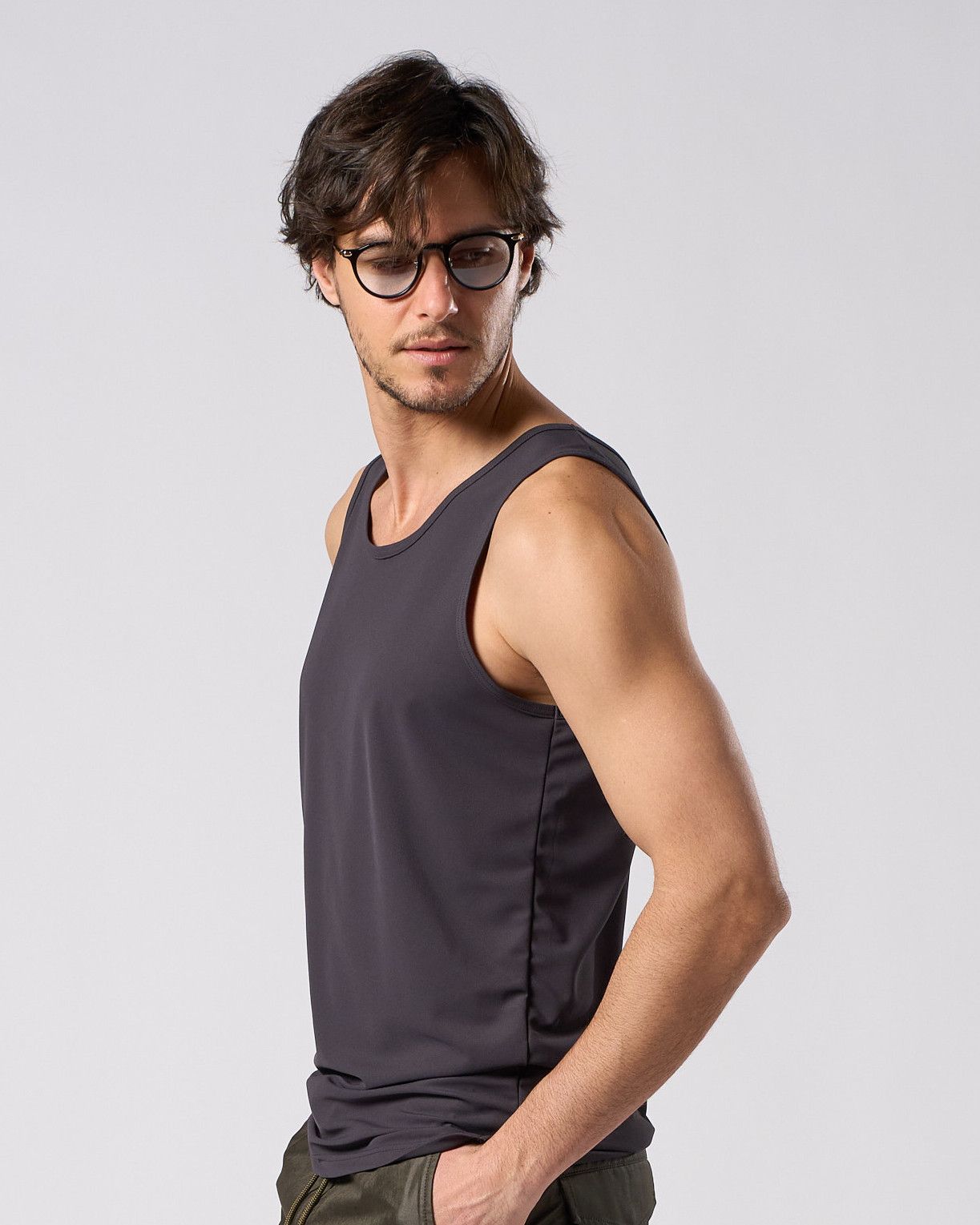 ☆先行予約☆ クールタンクトップ /  cool tank top / CHARCOAL[7133 pe55i]