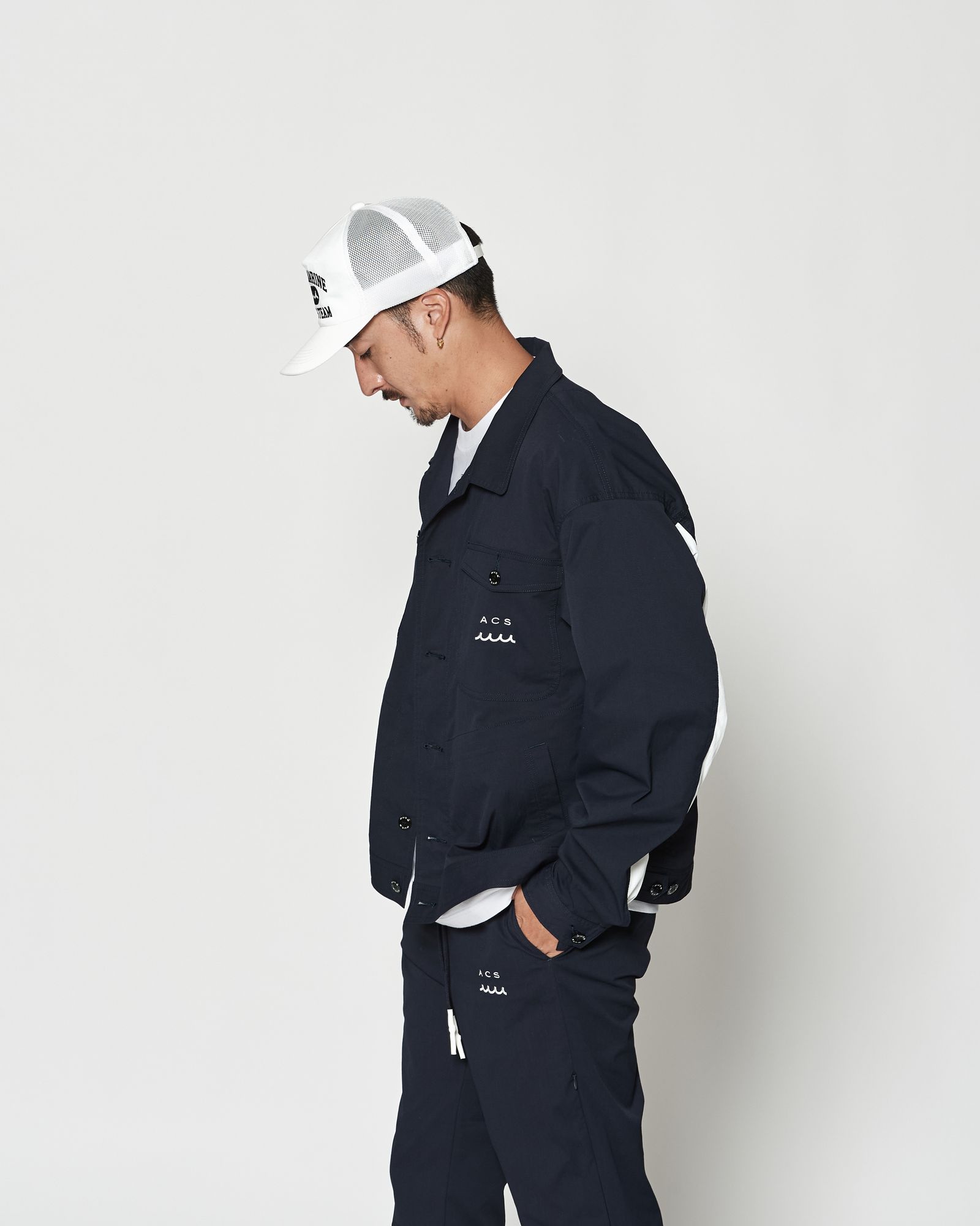 ☆先行予約☆muta MARINE × ACANTHUS  / トラッカージャケット / Trucker Jacket / NAVY 【MA2601】