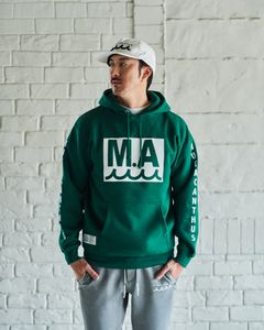 ACANTHUS × muta MARINE / muta MA Logo Hooded Sweatshirts / パーカー / GREEN 【MA2537】