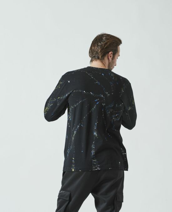 スパイラル スプラッシュ ロングスリーブTシャツ / Spiral Splash L/S Tee /  BLACK 【CT2311】