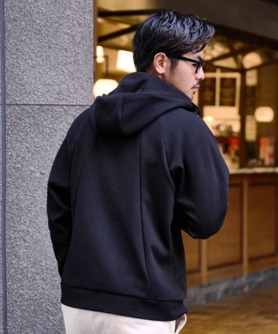 止水ジップパーカー / ブラック【341027】