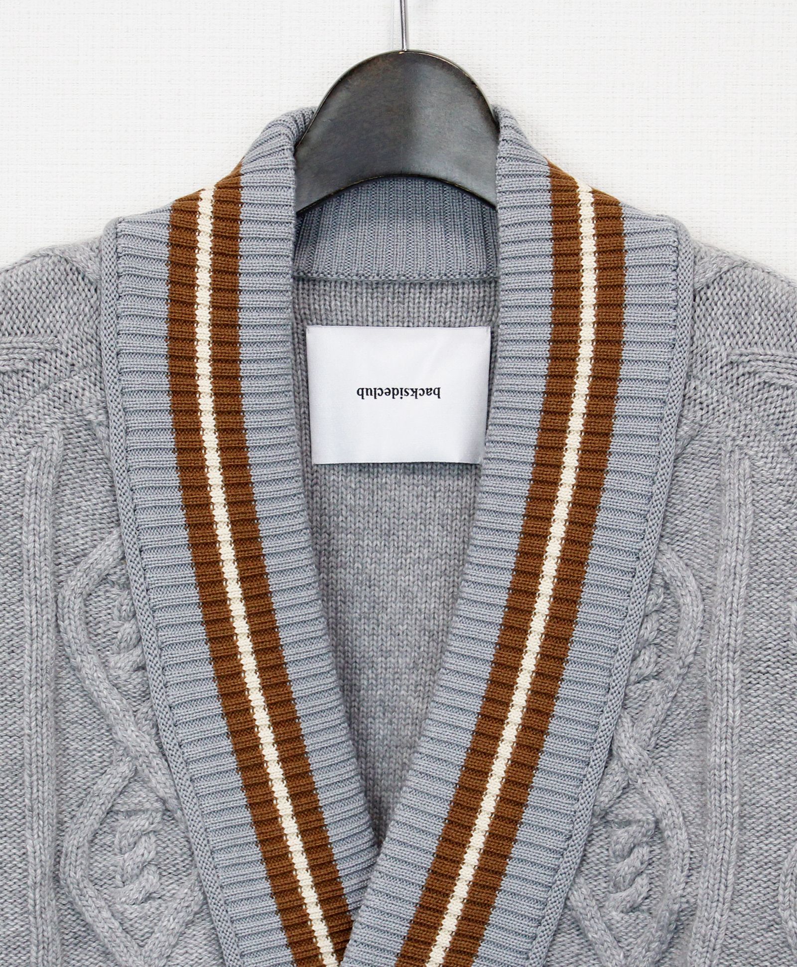 ニットカーディガン / NUMBER KNITWEAR / GREY 【KCX 702】