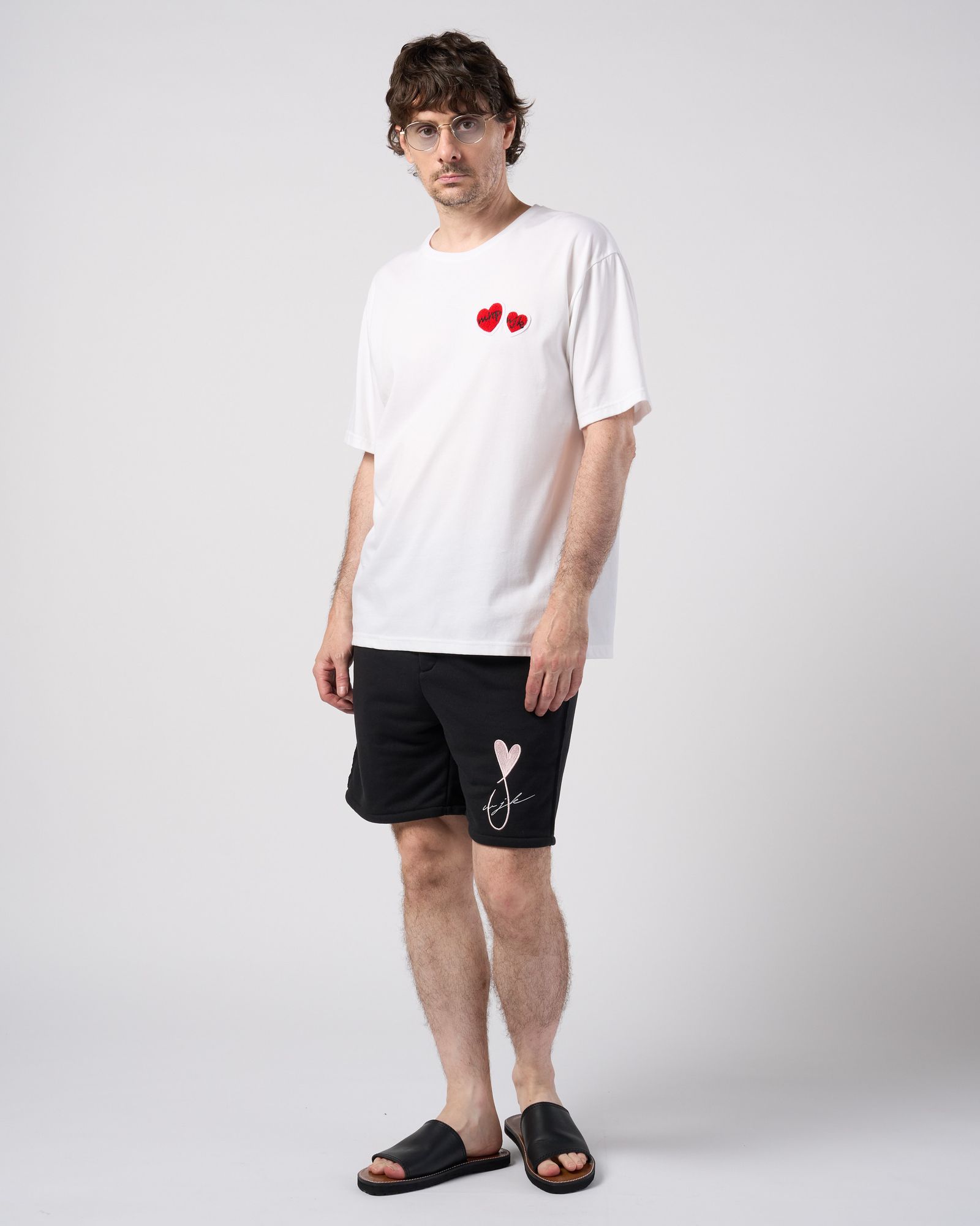 ☆先行予約☆Maison Honoré Paris× wjk  / ハートフィッシュフレンチテリーショーツ / heart fish dry french terry shorts / black 【505 hw03k】