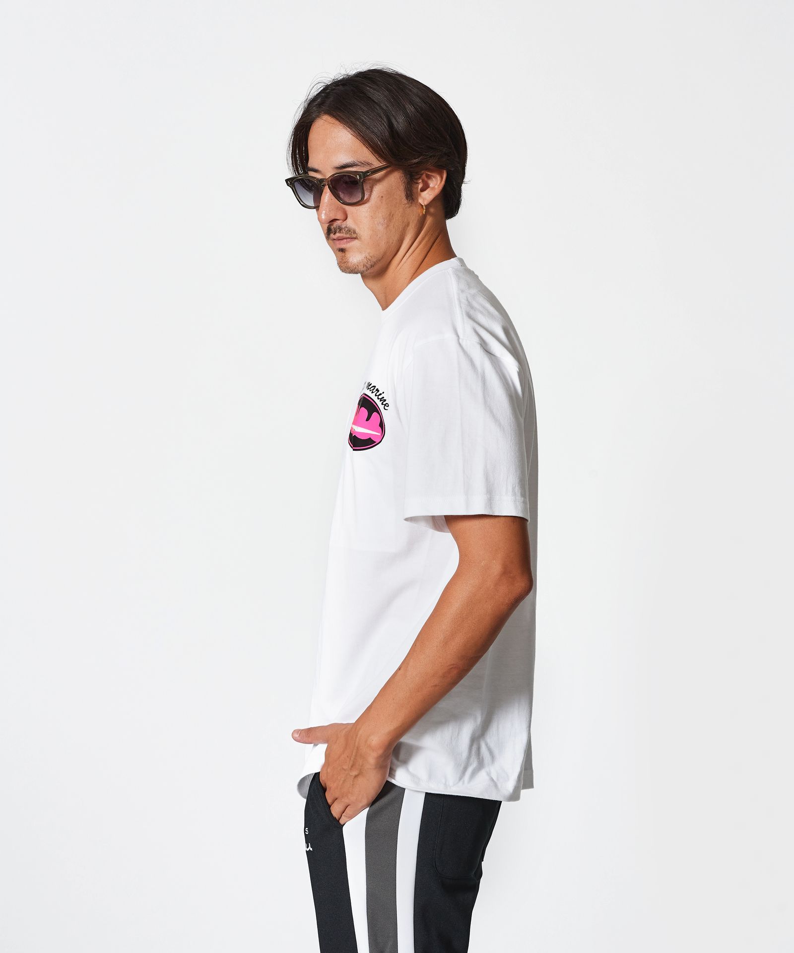 ACANTHUS × muta MARINE / muta Circle Logo Trimming Pocket Tee / トリミングポケットTシャツ / WHITE 【MA2516】