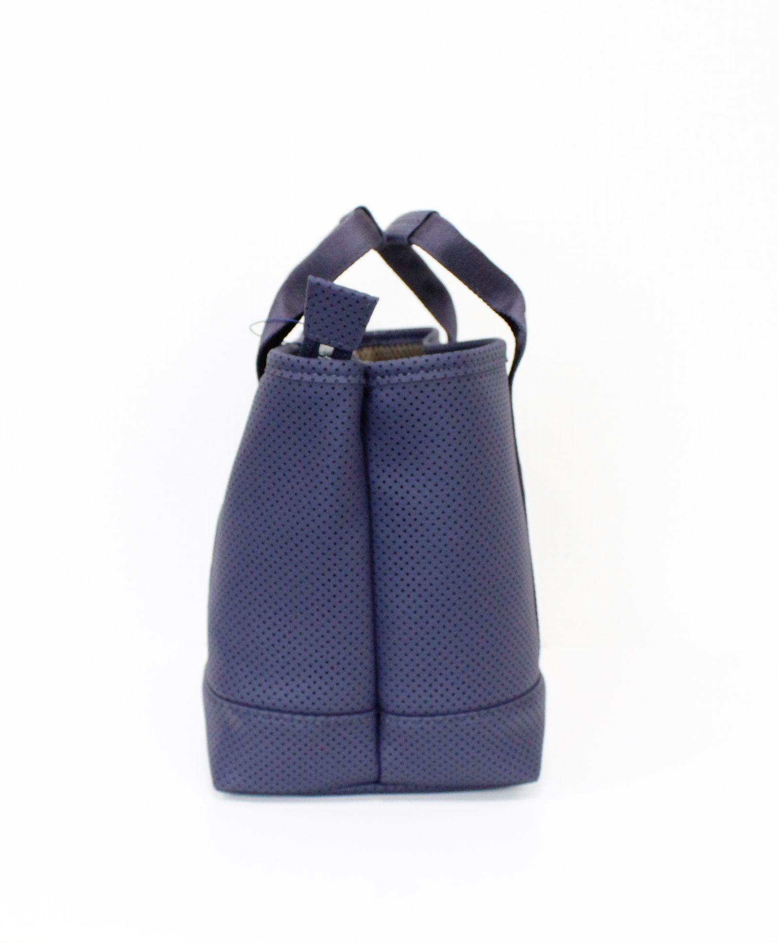 CONTINUA パンチングエシカルレザー パーテーショントートバッグ / ネイビー [MMSG-241110]