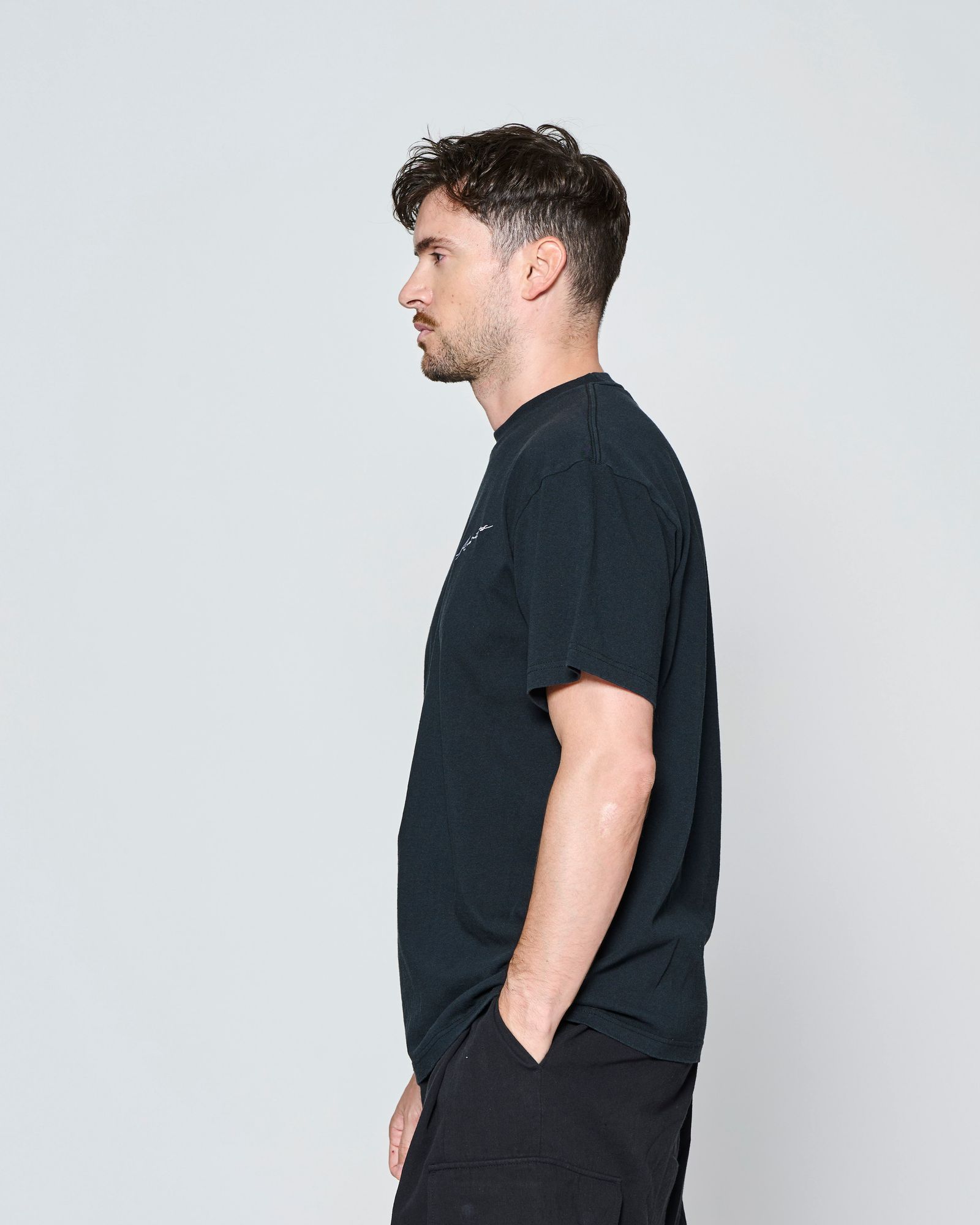 ☆先行予約☆ ヴィンテージ エンブロイダリーTシャツ  /  Vintage Wash Embroidered Tee / BLACK【CT2705】