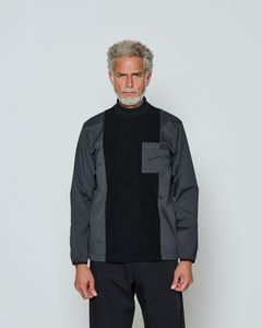 ☆先行予約☆  モックネックL/Sトップ / Split Mockneck L/S Top / BLACK(BODY) CHARCOAL(ARM)【CT2609】