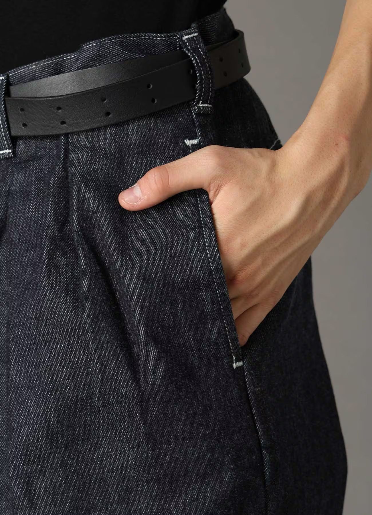 Ground Y×EDWIN 11oz INDIGO DENIM WIDE-TUCK PANTS WITH TAB DETAIL  / ワイドタックデニムパンツ / INDIGO [GX-P02-006-1]