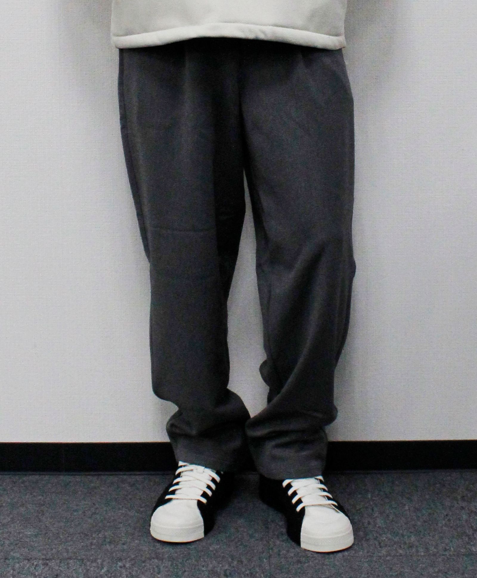 VISLYカシミヤタッチワンタックワイドパンツ / グレー[65512]