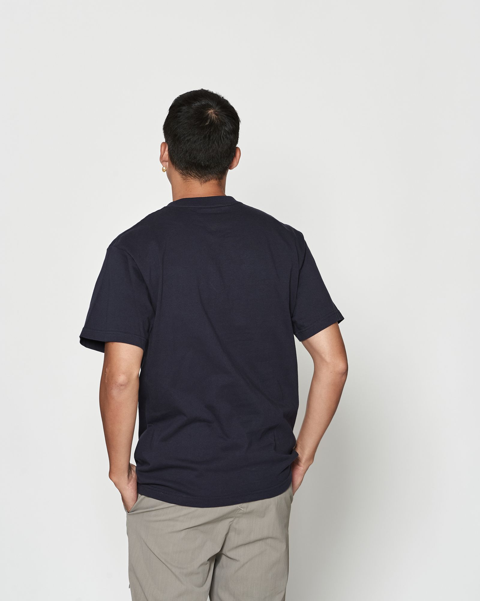 ☆先行予約☆muta MARINE × ACANTHUS  / フォイルプリントロゴTシャツ / Foil Print Wave Logo Tee / NAVY 【MA2621】