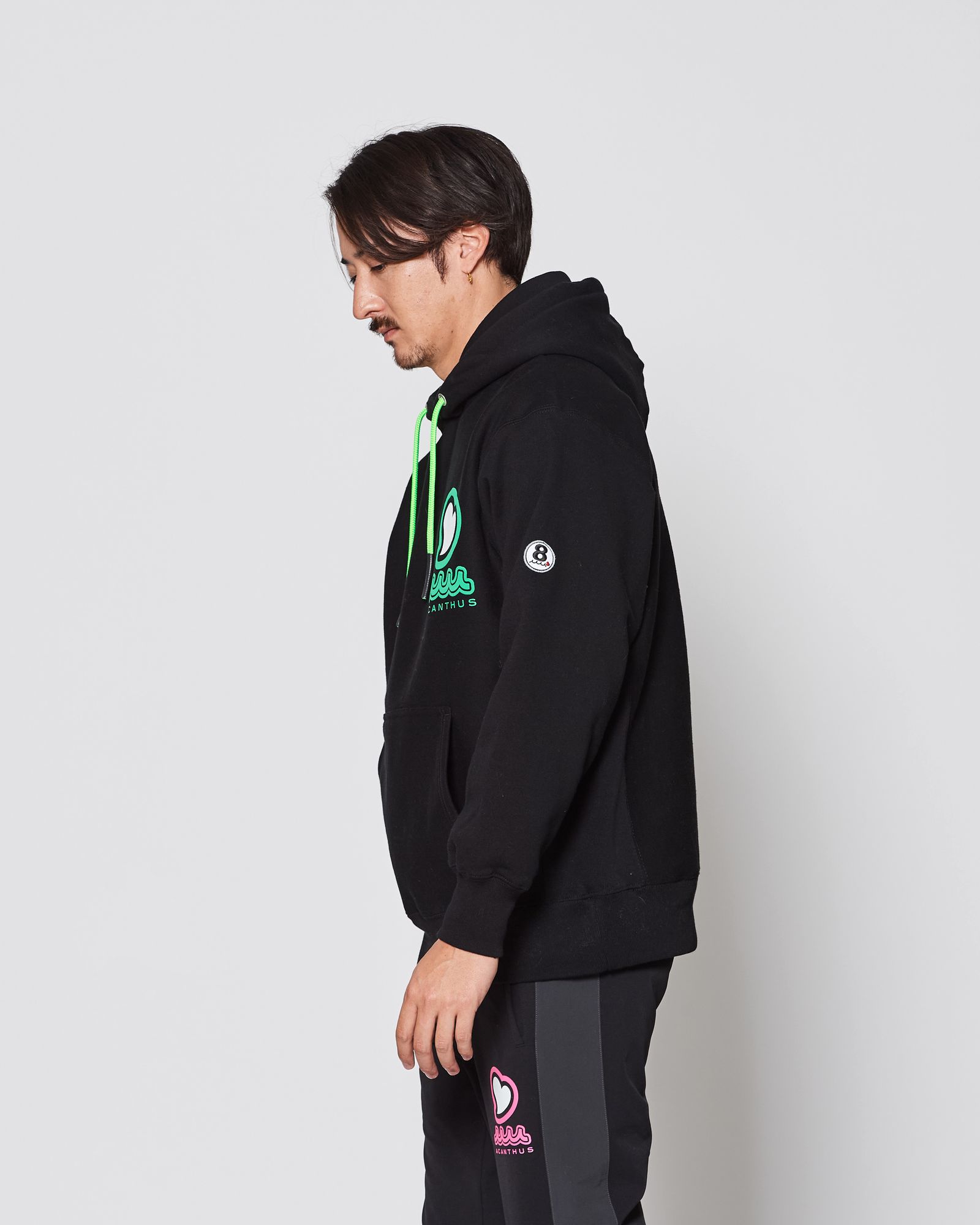 ☆先行予約販売2025年9月下旬～10月下旬頃入荷予定☆ ACANTHUS × muta MARINE / muta sweet muta Hooded Sweatshirts / パーカー / BLACK 【MA2545】