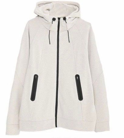 止水ジップパーカー / ホワイト【341027】