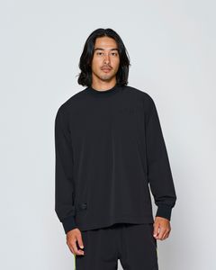 ☆先行予約☆muta MARINE × ACANTHUS  / サイドジップ長袖モックネックTシャツ /  Side Zip L/S Mock Top / BLACK【MA2706】