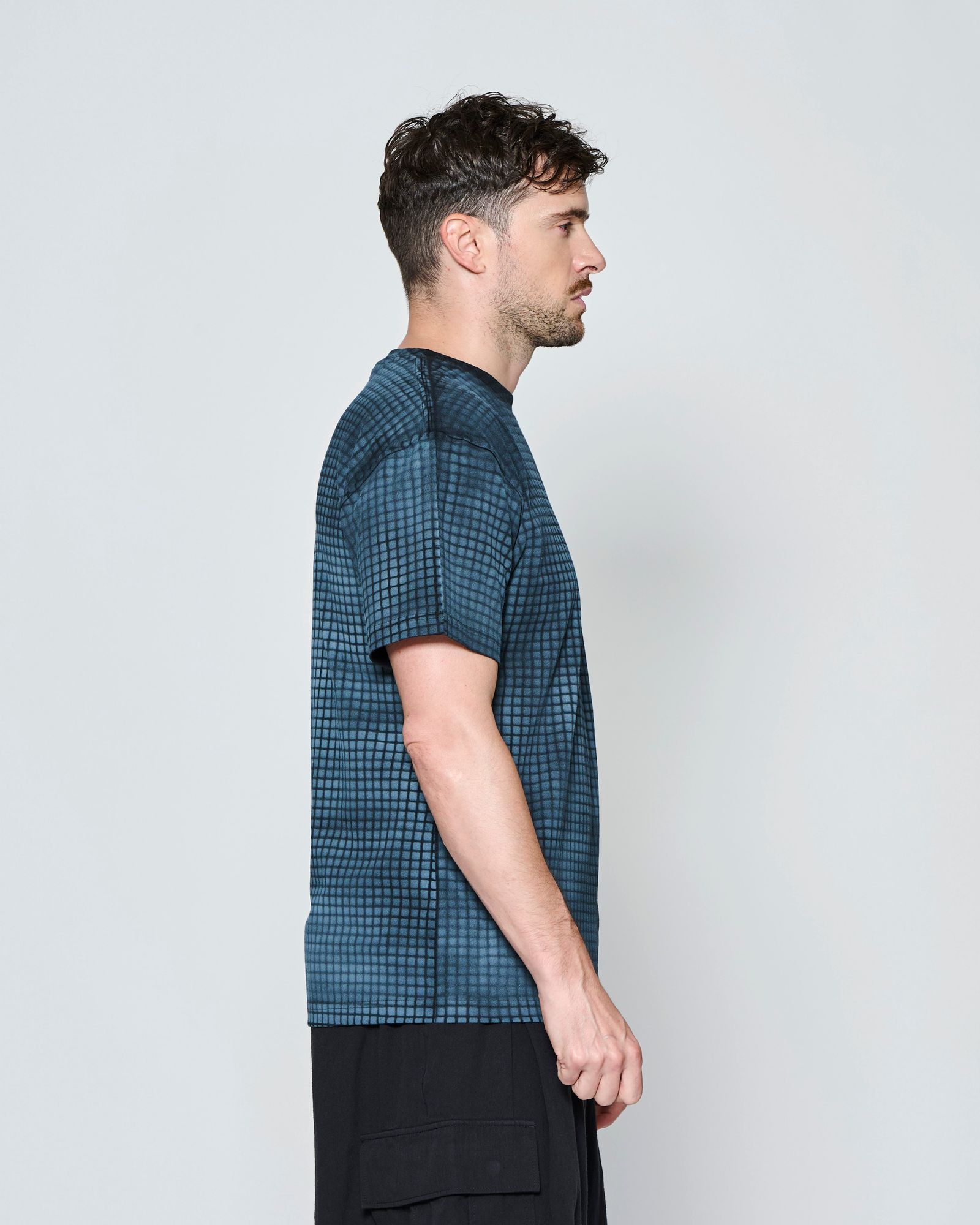 ☆先行予約☆ グリッドプリント Tシャツ  /  Grid Print Tee / BLACK【CT2704】