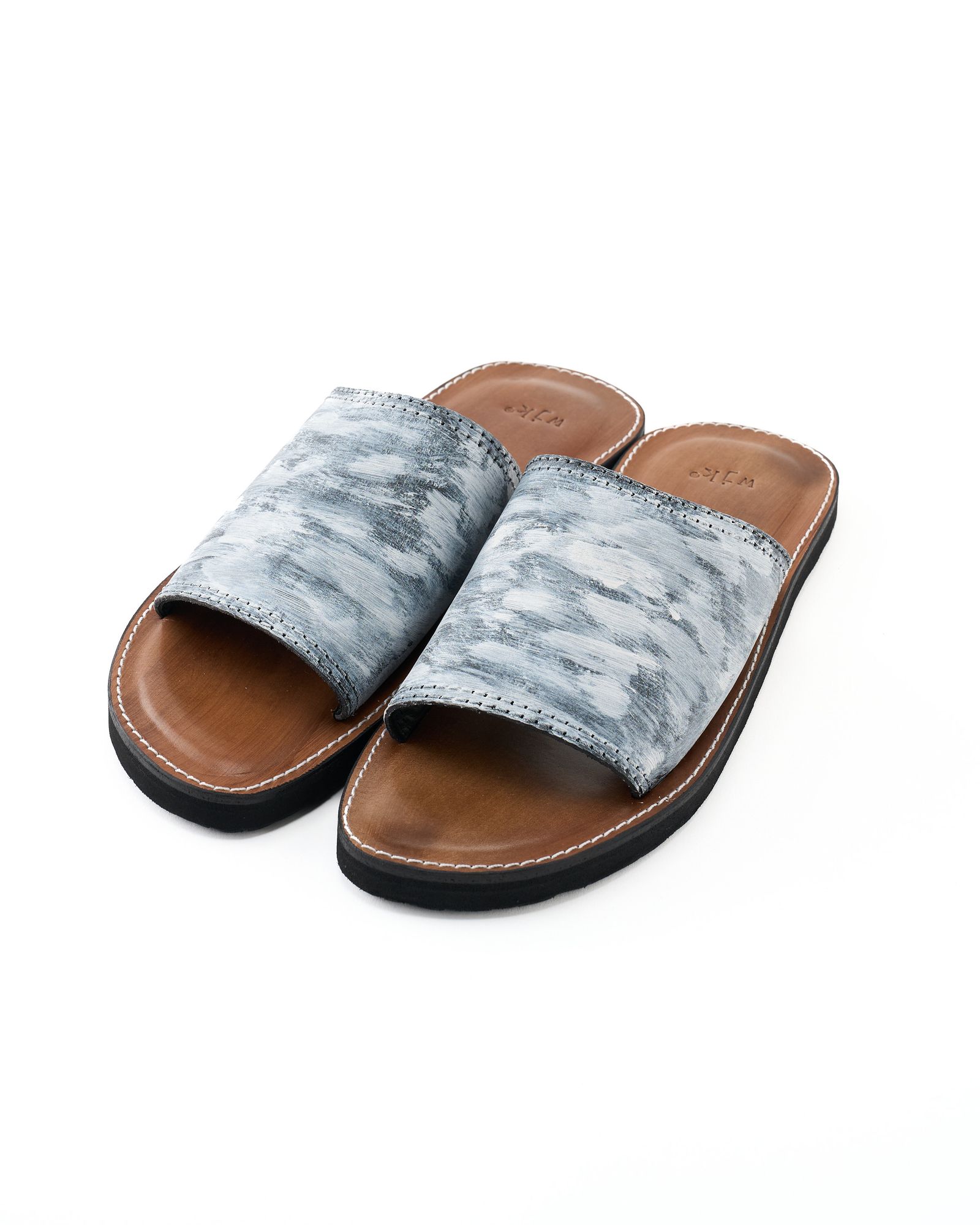 ☆先行予約☆ wjk  / レザーサンダル / artisan leather sandal / dust white 【8006 bt52k】