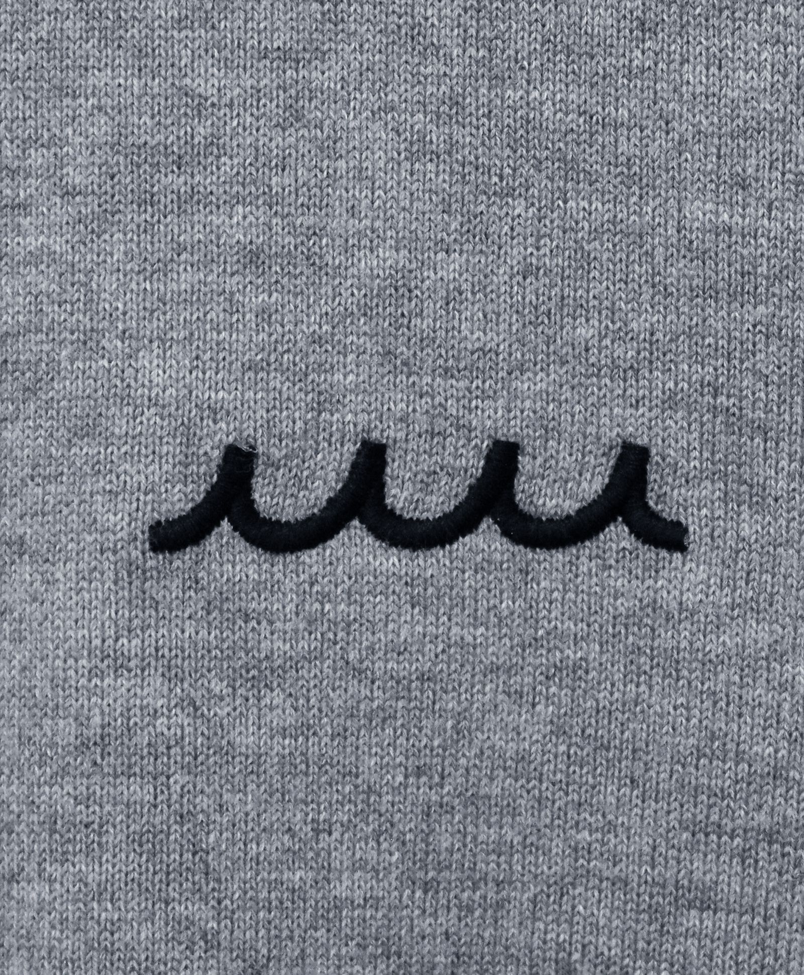 バイカラー クルーネックセーター / アンカースマイルコットンニット / グレー [MMTK-446446]