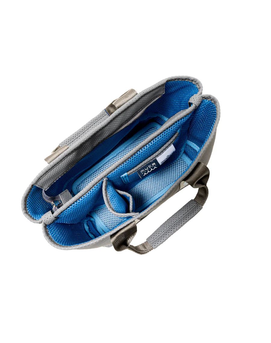 CONTINUA パンチングエシカルレザー パーテーショントートバッグ / グレー [MMSG-241110]