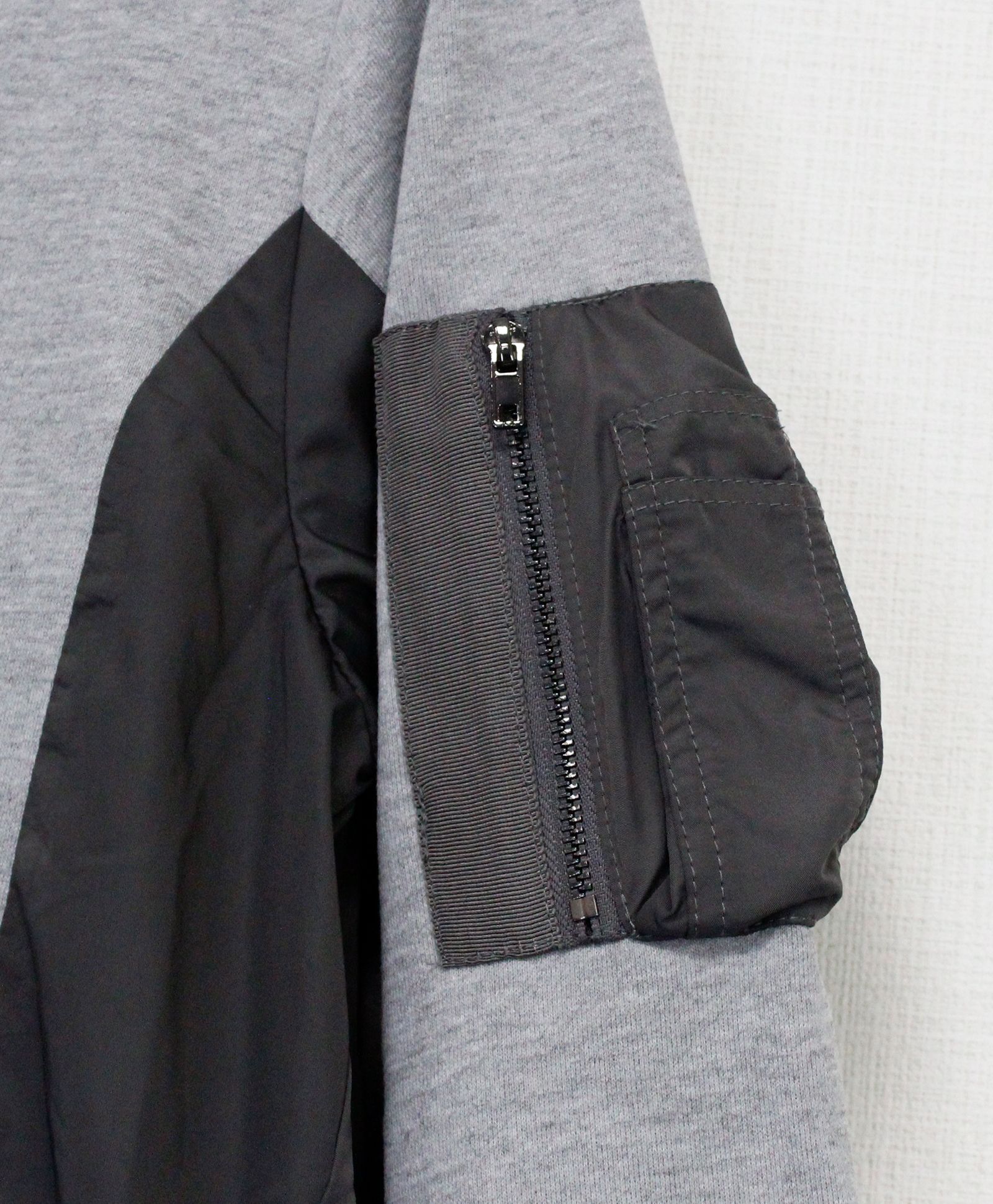 裏毛ミリタリーデザイン切替 L/S ワンピース /  グレー [bc609305]