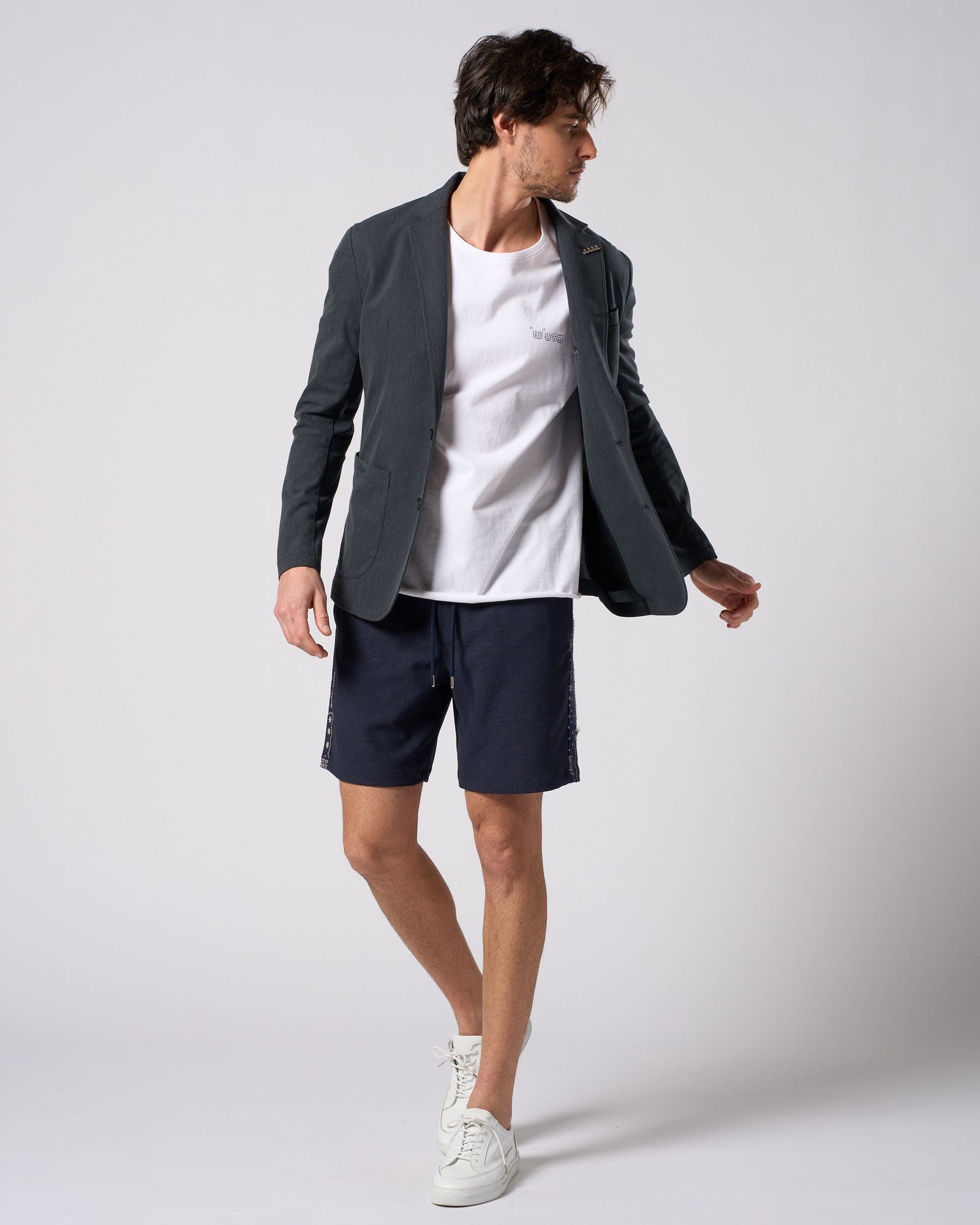 ☆先行予約☆ バンダナプリントパネルショーツ / bandana print panel shorts / NAVY [5402 pe48i]