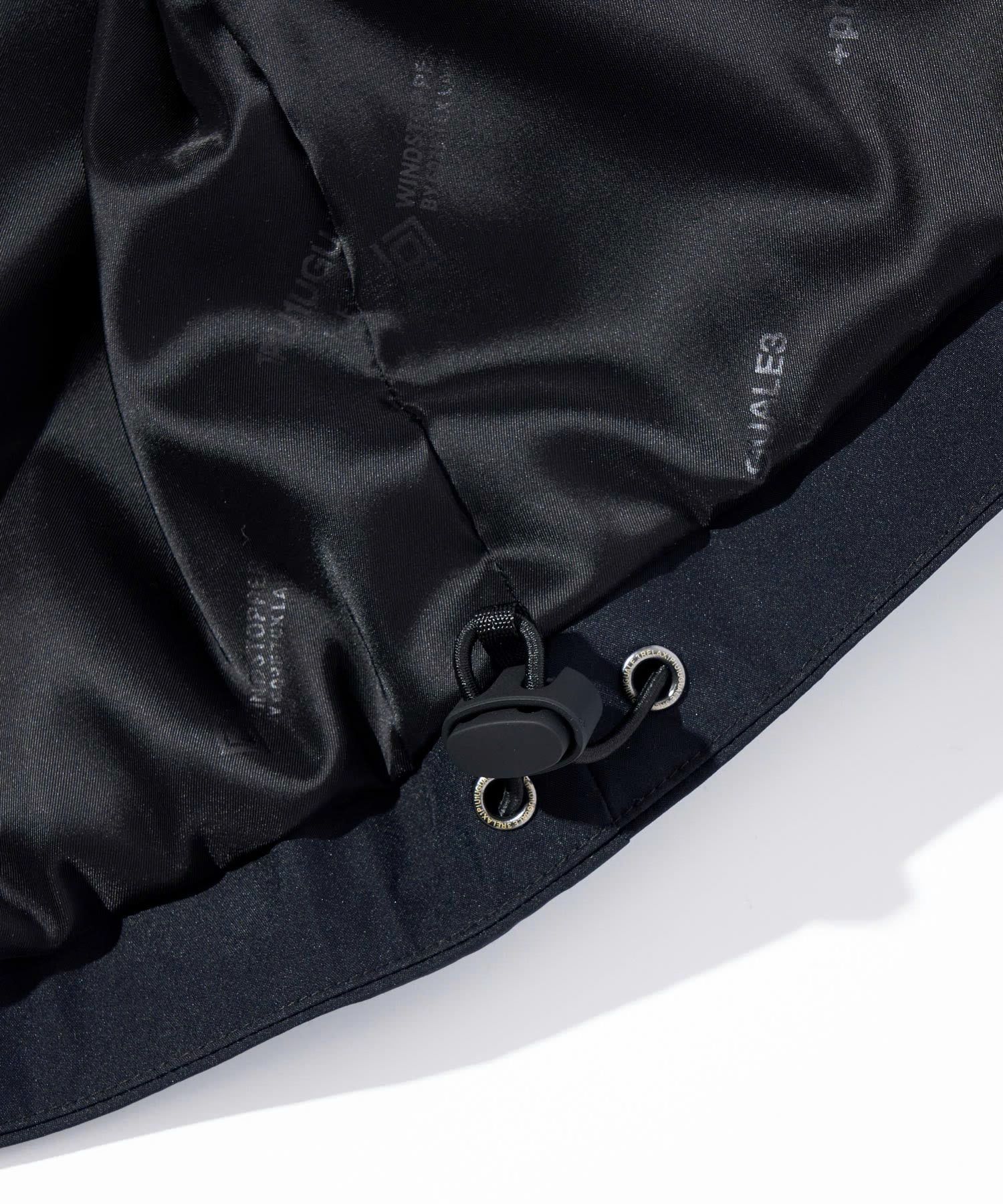 ☆先行予約☆1PIU1UGUALE3 RELAX × +phenix / トランスフォームマウンテンパーカー WINDSTOPPER プロダクト by GORE-TEX LABS /ウィンドストッパー / ゴアテックス  / ブラック【USO-26130】