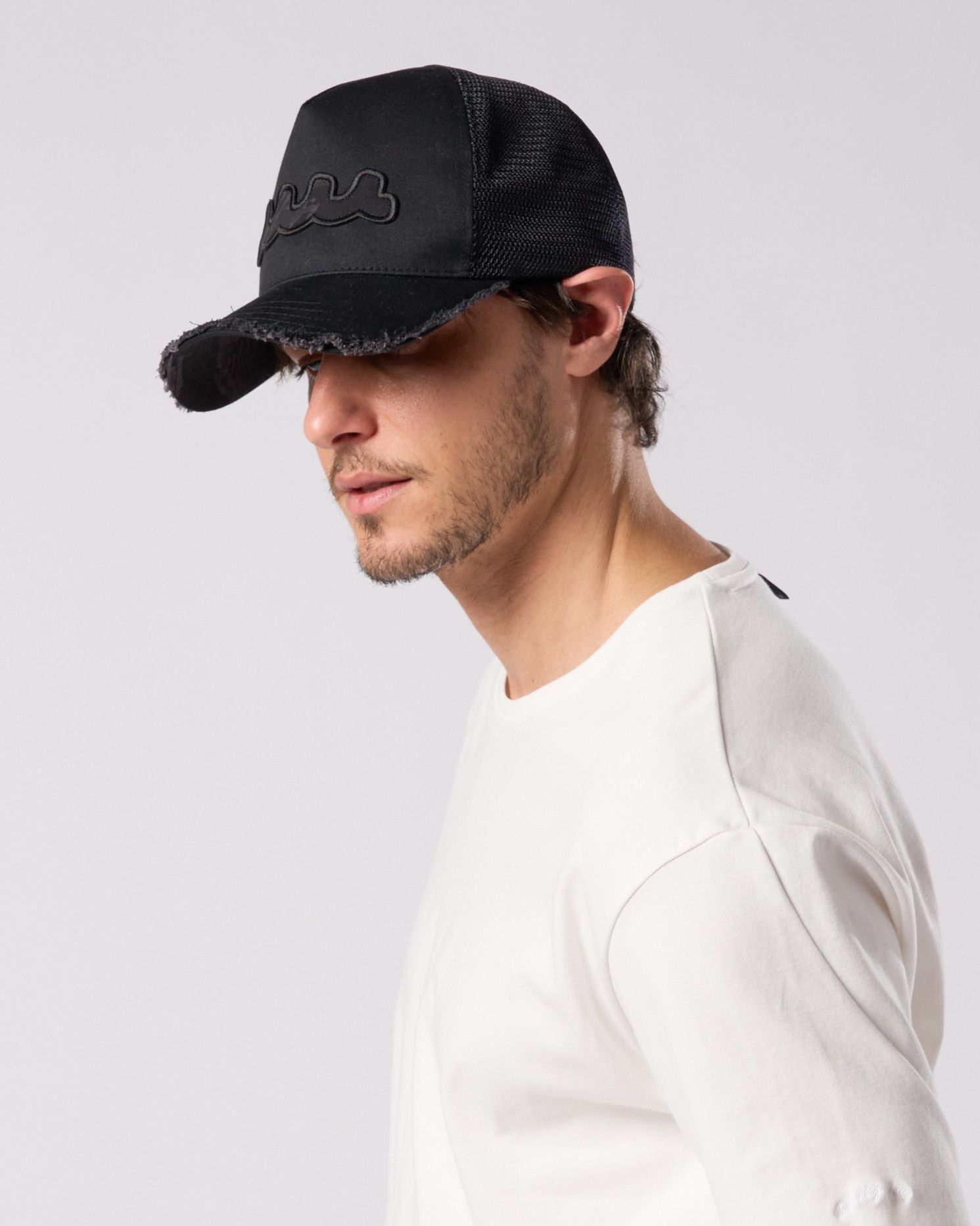 ☆先行予約☆ muta × wjk  / ウェーブ カットオフ メッシュキャップ / wave cut-off mesh cap / BLACK 【810 mw05i】