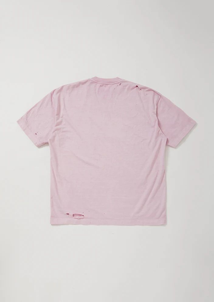 KREVA×GHOST ALMOSTBLACK / AMEGE DYEING SHORT SLEEVE T HAKUTOU / PINK [KRVGAB-C-3-3]