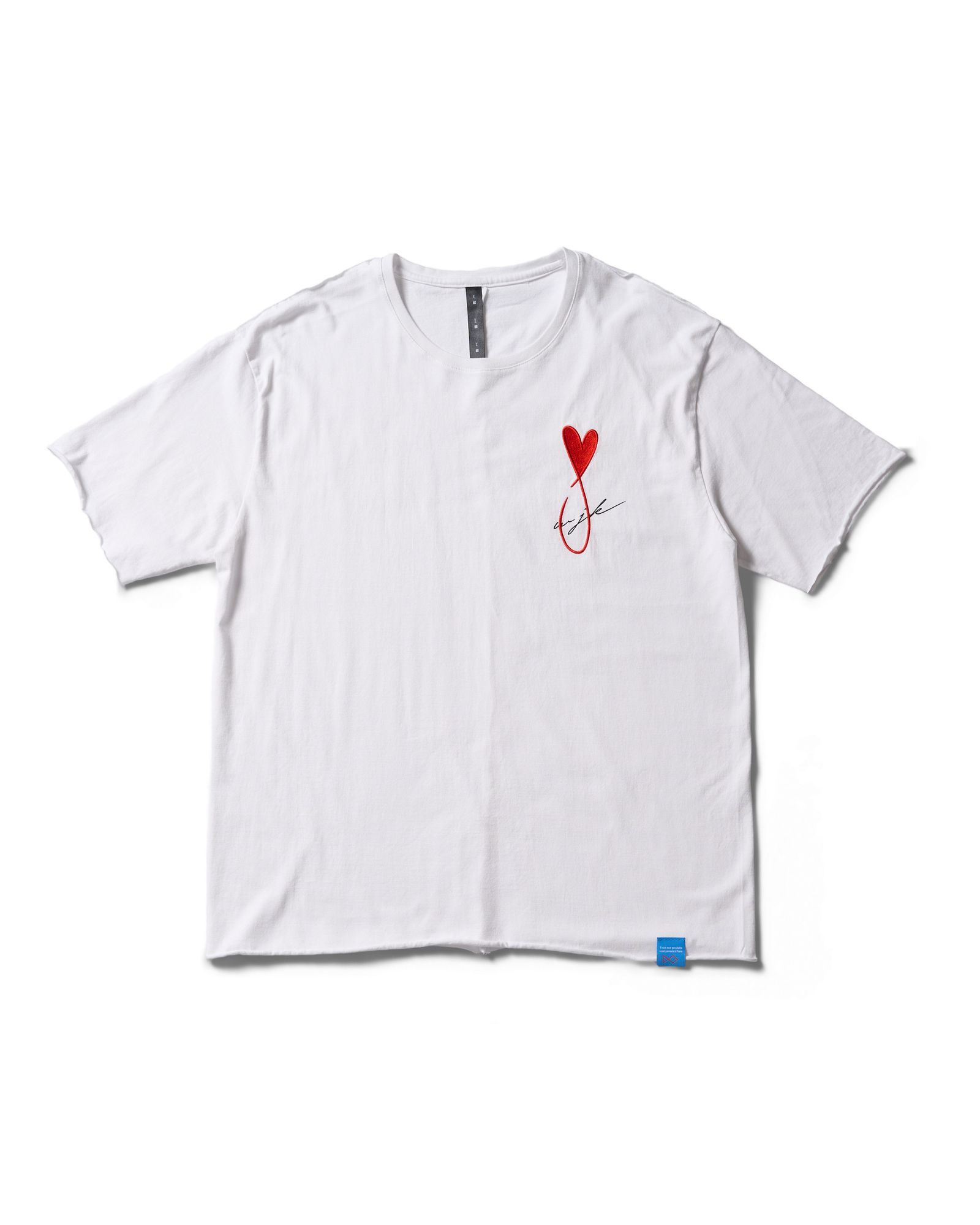 ☆先行予約☆Maison Honoré Paris× wjk  / ハートフィッシュ カットオフ 半袖Tシャツ / heart fish cut-off S/S / white×red【710 hw01k】