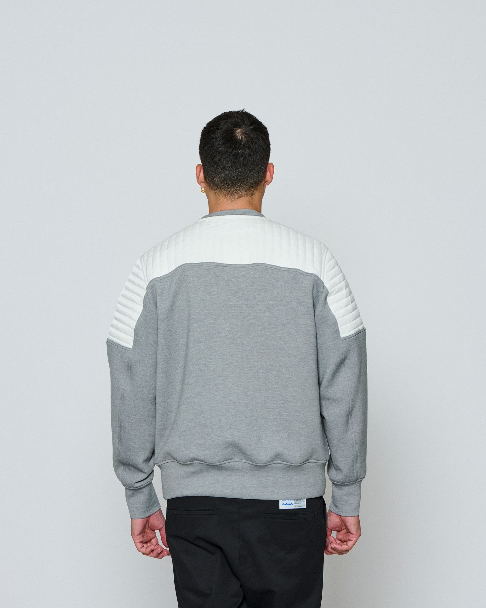 ☆先行予約☆ muta MARINE × ACANTHUS / バイカークルーネック / Double-knit Biker Crew Neck / GREY 【MA2666】