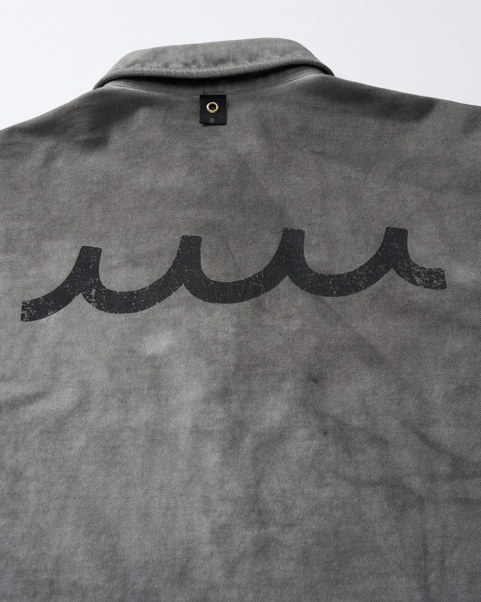 ☆先行予約☆ muta × wjk  / カットオフ ポロシャツ / cut-off polo S/S(printed)T / D.GRAY [705 mw04i]