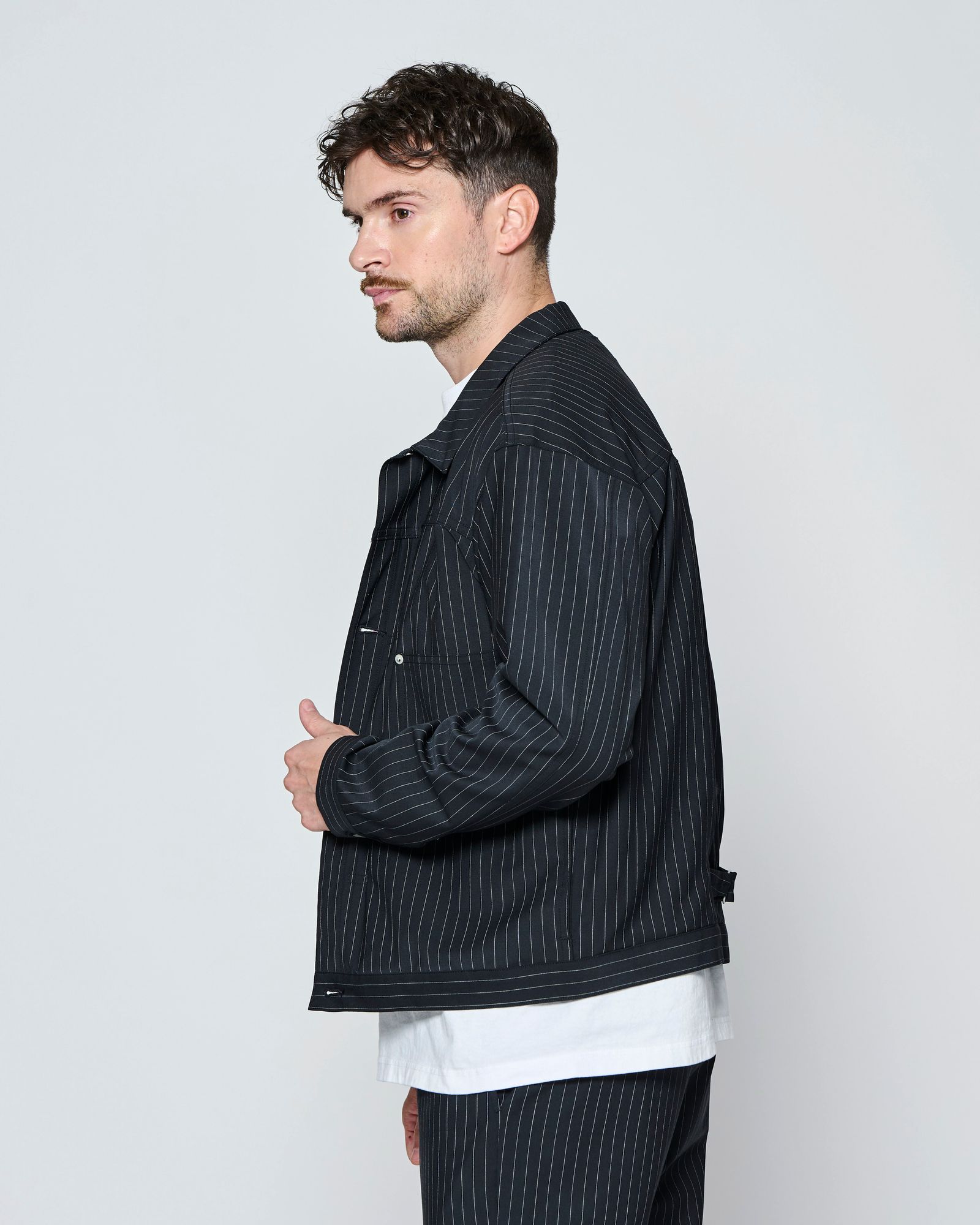 ☆先行予約☆ Type1 WWⅡ ストライプ トロピカルウール ジャケット  /  Type1 WWⅡ Stripe Tropical Wool Jacket / BLACK 【JK2701】