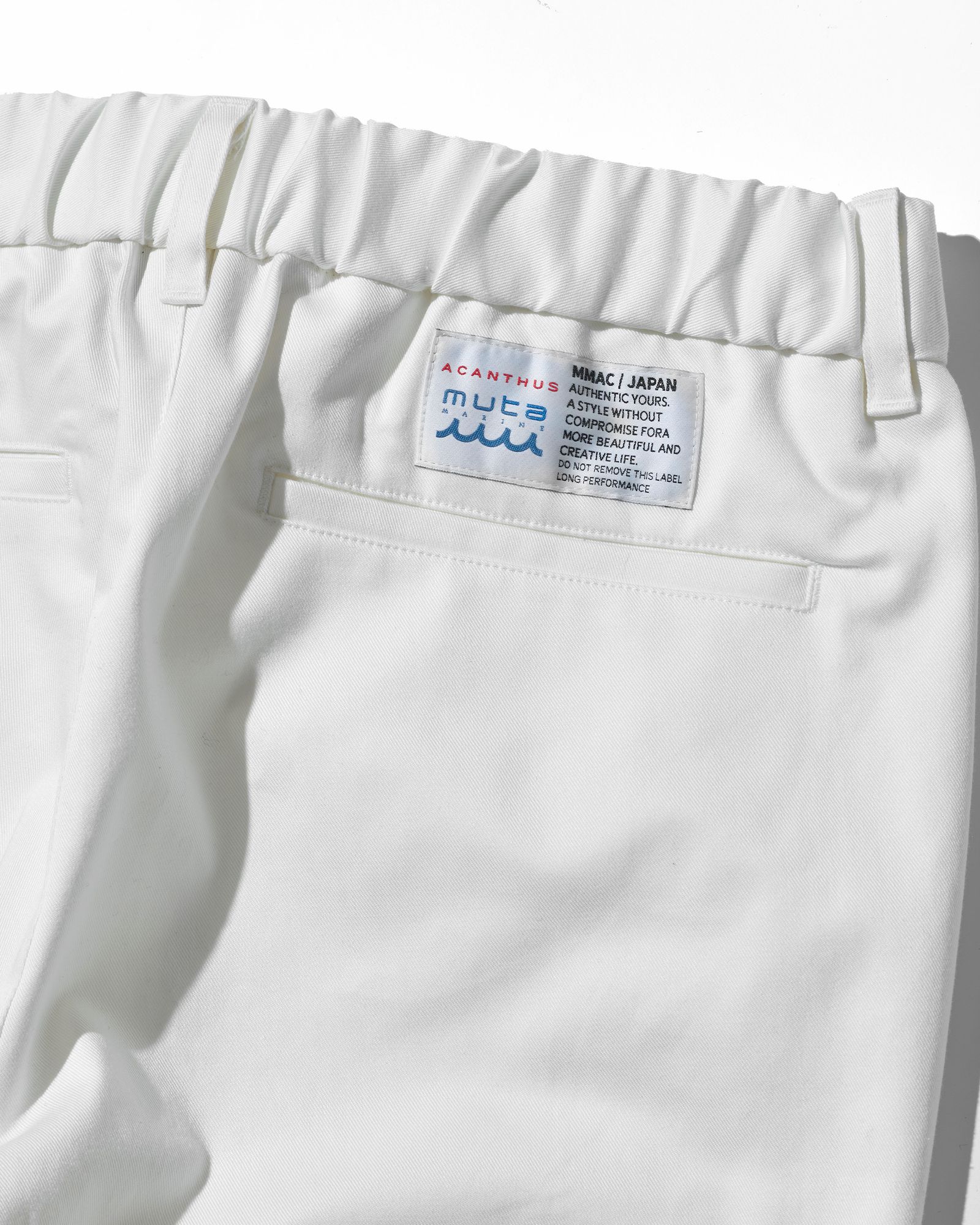 ACANTHUS × muta MARINE / muta Easy Tight Pants / イージータイトパンツ / WHITE 【MA2534】