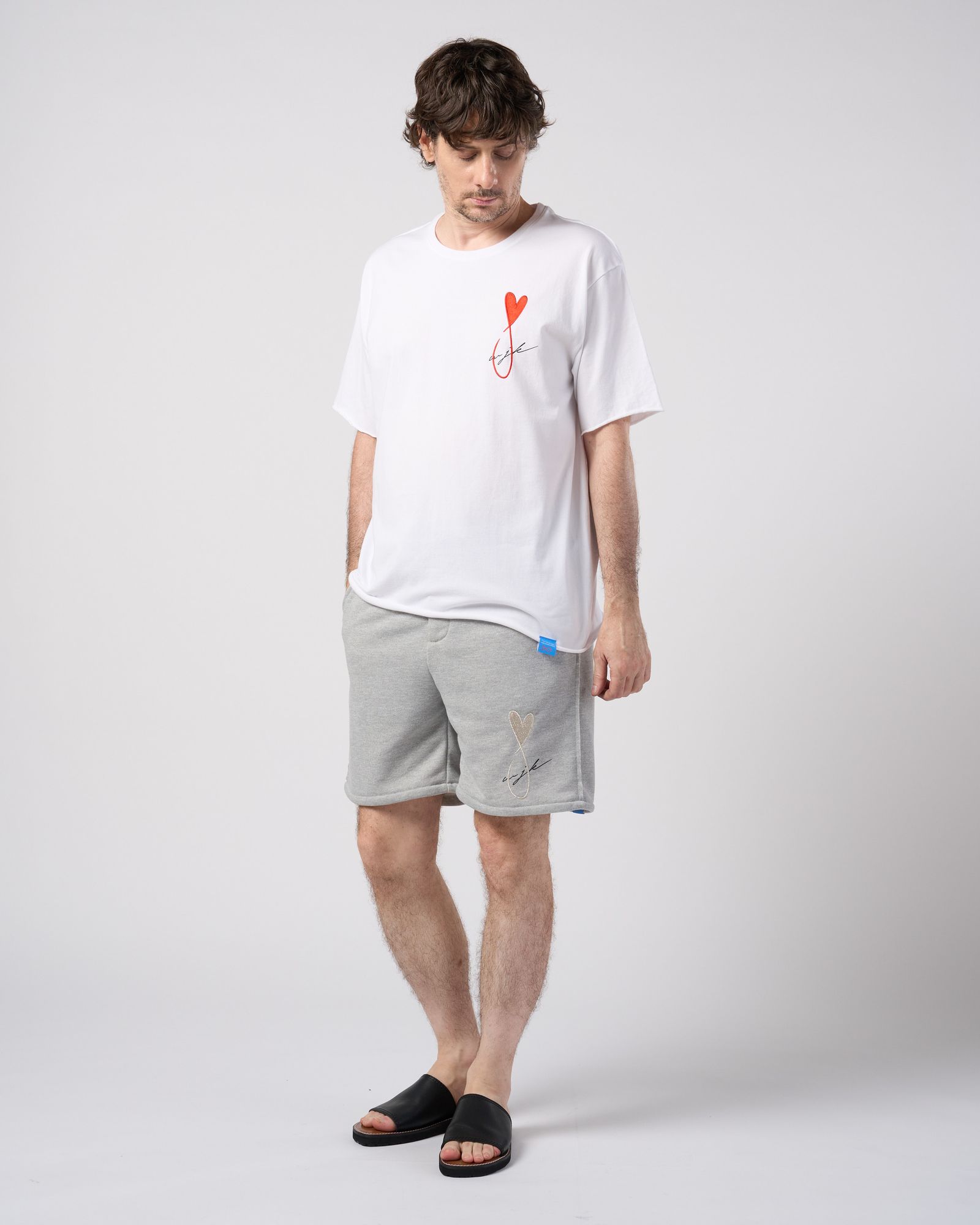 ☆先行予約☆Maison Honoré Paris× wjk  / ハートフィッシュフレンチテリーショーツ / heart fish dry french terry shorts / t.gray 【505 hw03k】