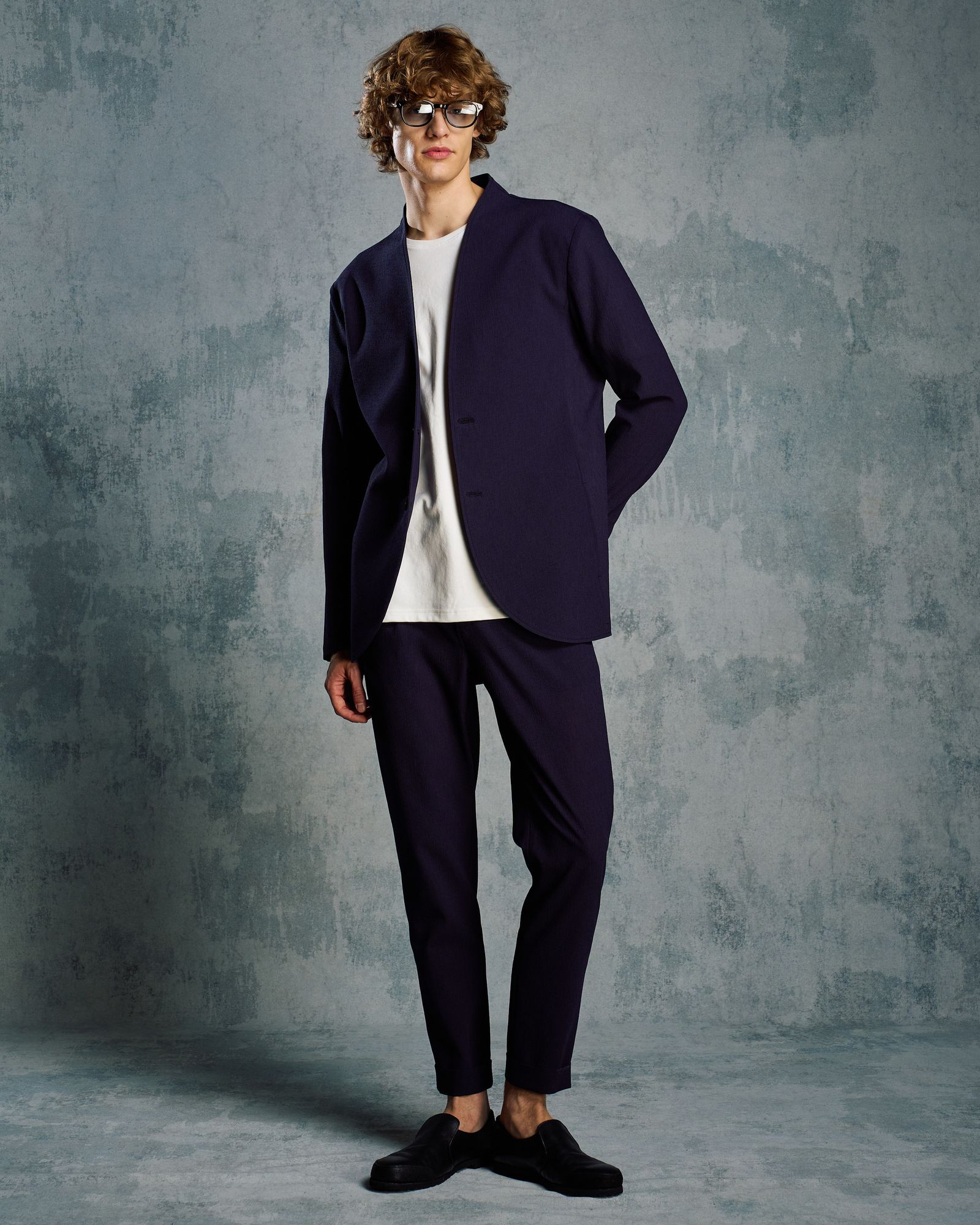 ☆先行予約☆ タックスリムスラックス /  tuck slim slacks / NAVY [5219 pe51i]