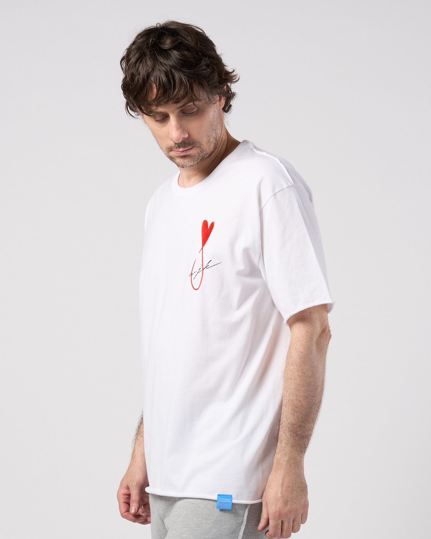 ☆先行予約☆Maison Honoré Paris× wjk  / ハートフィッシュ カットオフ 半袖Tシャツ / heart fish cut-off S/S / white×red【710 hw01k】
