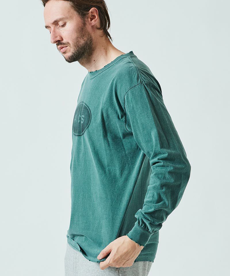 ACS ヴィンテージスプレーロゴ ロングスリーブTシャツ / グリーン / Damage Spray Circle Logo L-S Tee   / GREEN【CT2315】